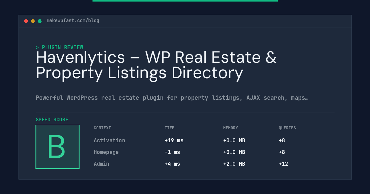 Havenlytics – WP Real Estate & Property Listings Directory - MakeWPFast