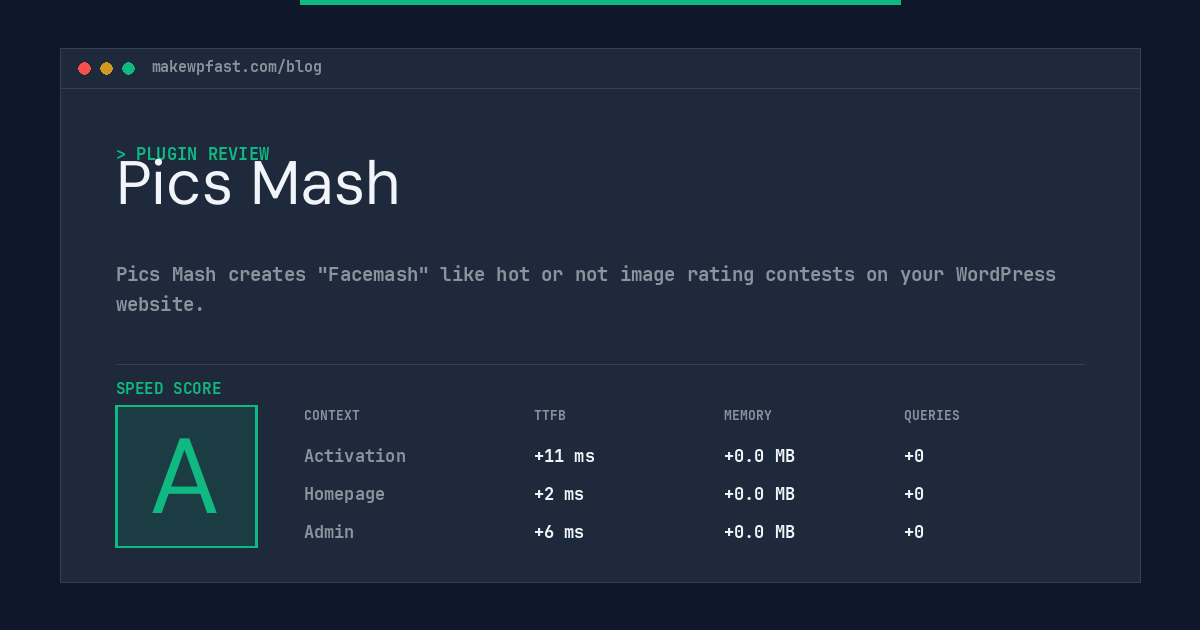 Pics Mash - MakeWPFast