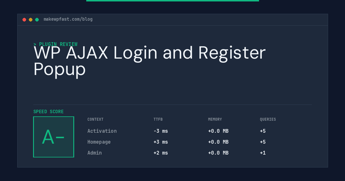 WP AJAX Login and Register Popup - MakeWPFast