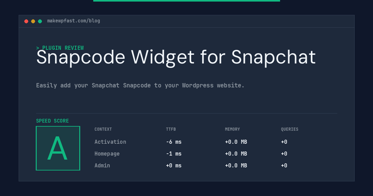 Snapcode Widget for Snapchat - MakeWPFast