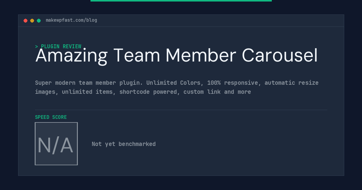Amazing Team Member Carousel - MakeWPFast
