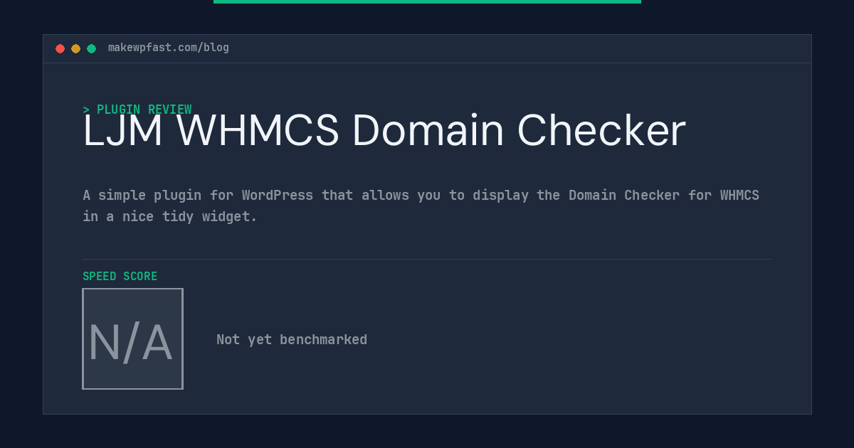 LJM WHMCS Domain Checker - MakeWPFast