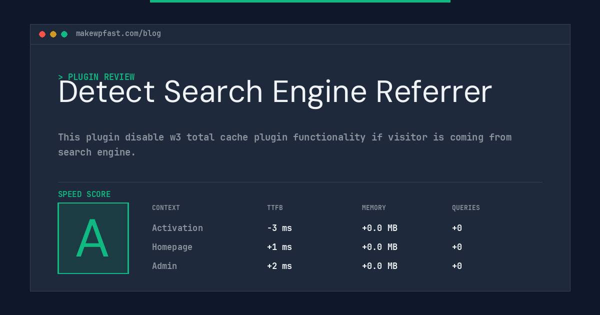 Detect Search Engine Referrer - MakeWPFast