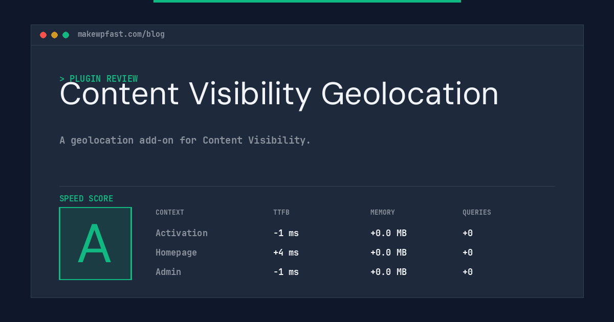 Content Visibility Geolocation - MakeWPFast