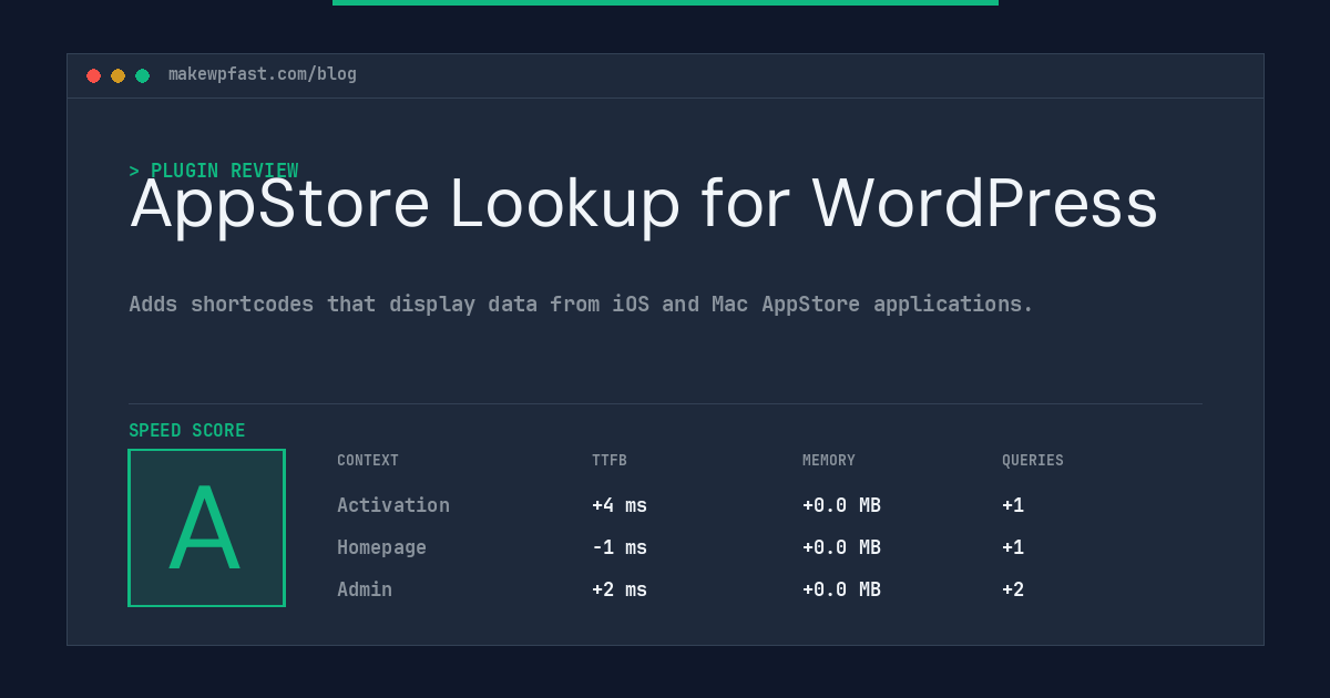 AppStore Lookup for WordPress - MakeWPFast