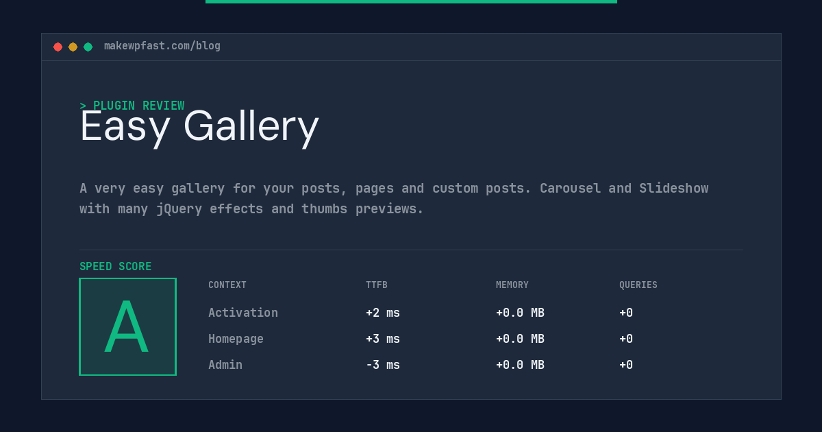 Easy Gallery - MakeWPFast