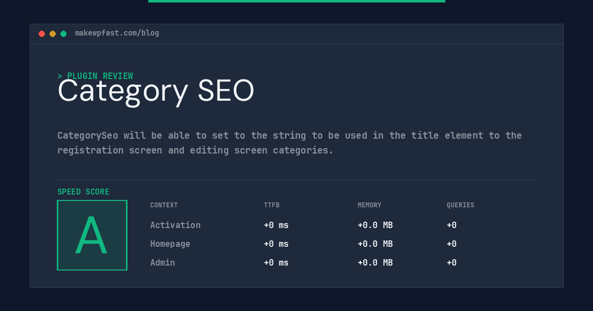 Category SEO - MakeWPFast