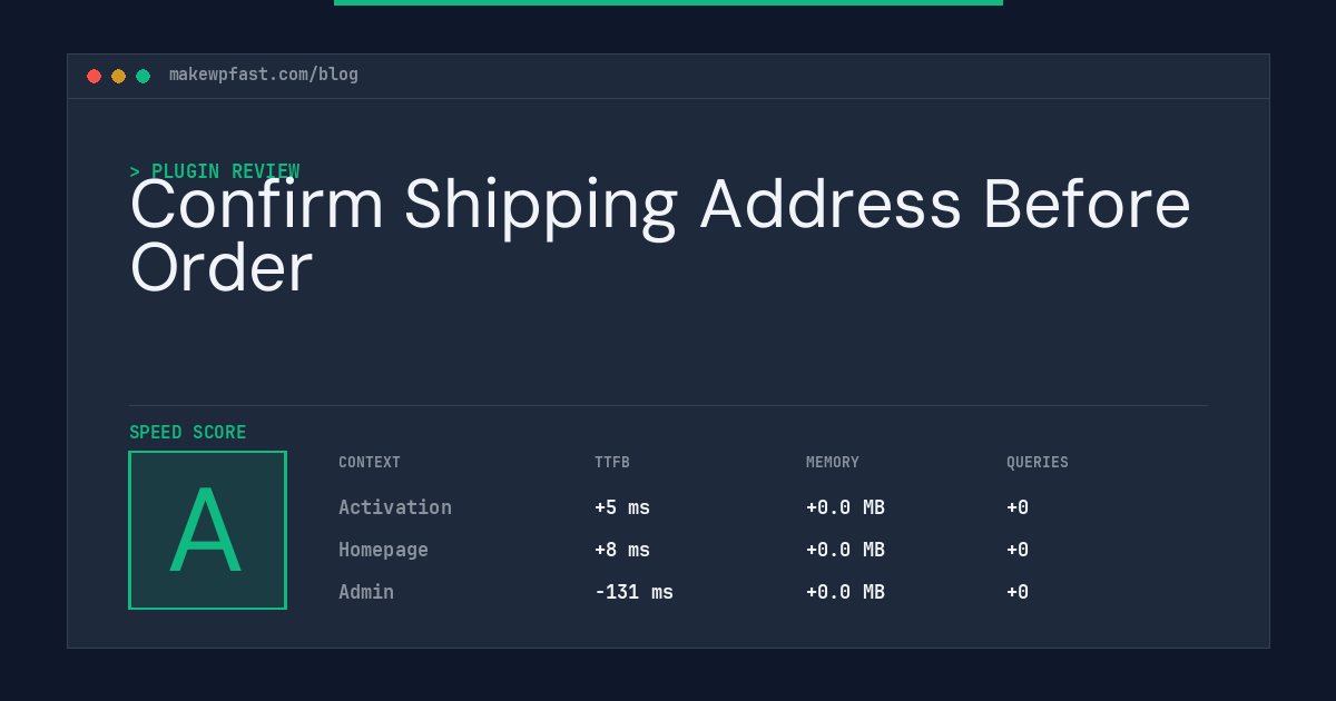Confirm Shipping Address Before Order - MakeWPFast