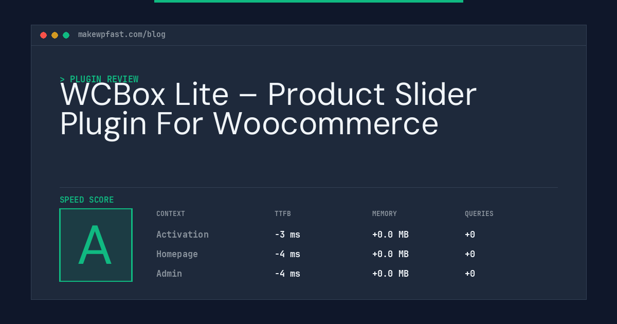 WCBox Lite – Product Slider Plugin For Woocommerce - MakeWPFast
