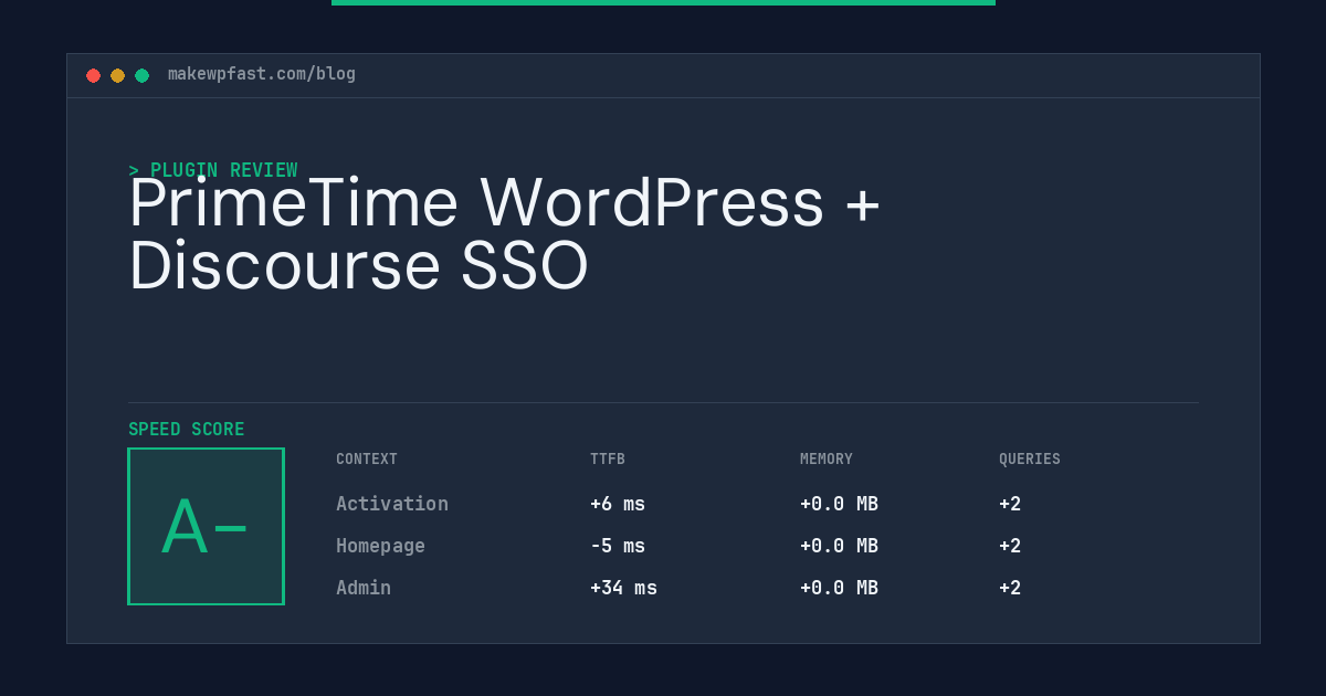 PrimeTime WordPress + Discourse SSO - MakeWPFast