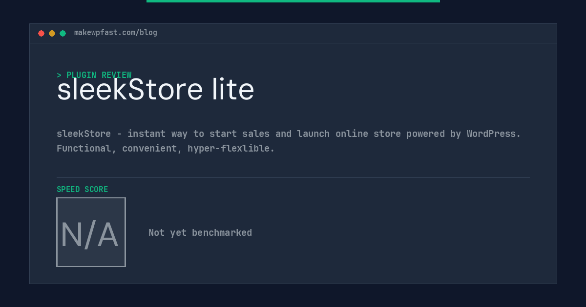 sleekStore lite - MakeWPFast