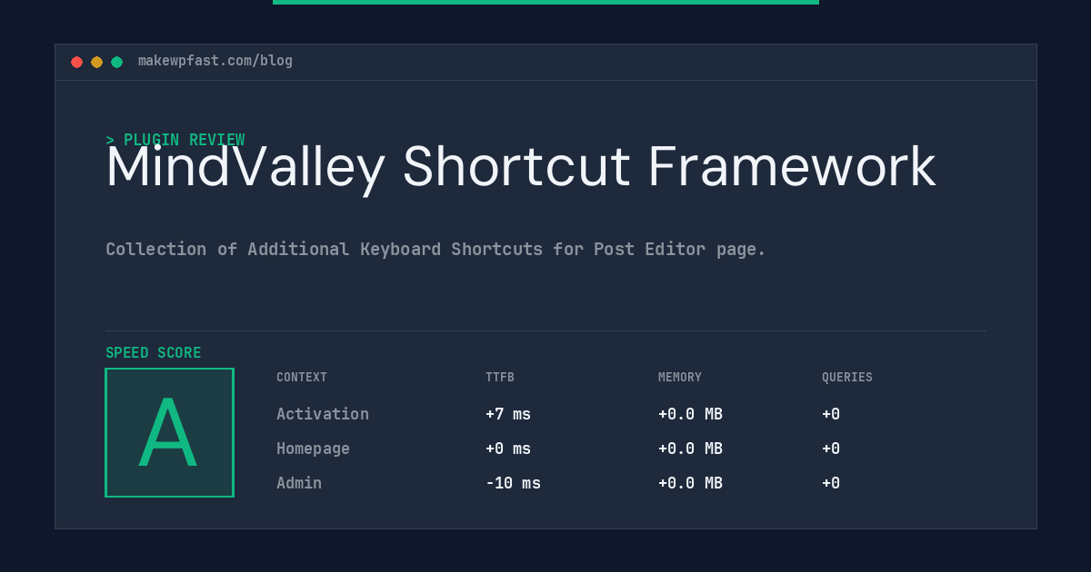 MindValley Shortcut Framework - MakeWPFast