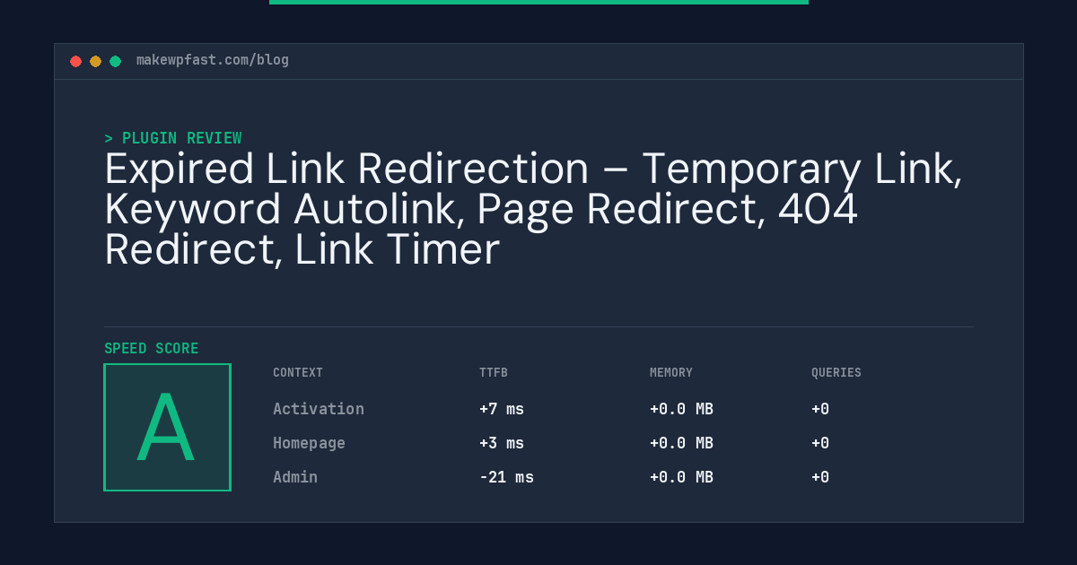 Expired Link Redirection – Temporary Link, Keyword Autolink, Page Redirect, 404 Redirect, Link Timer - MakeWPFast