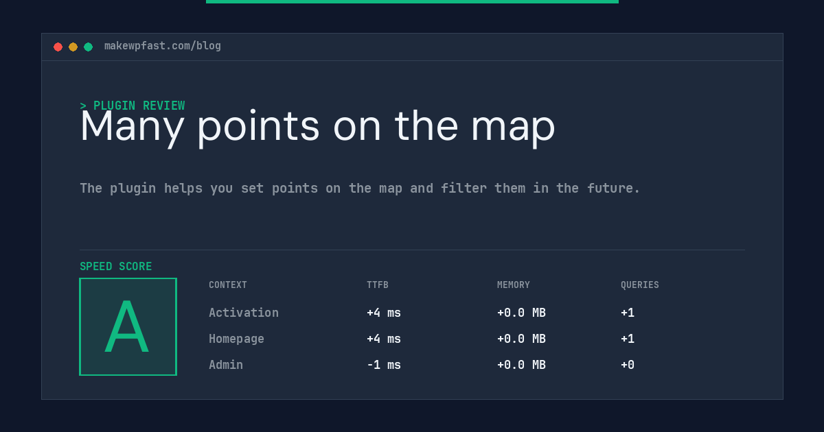 Many points on the map - MakeWPFast
