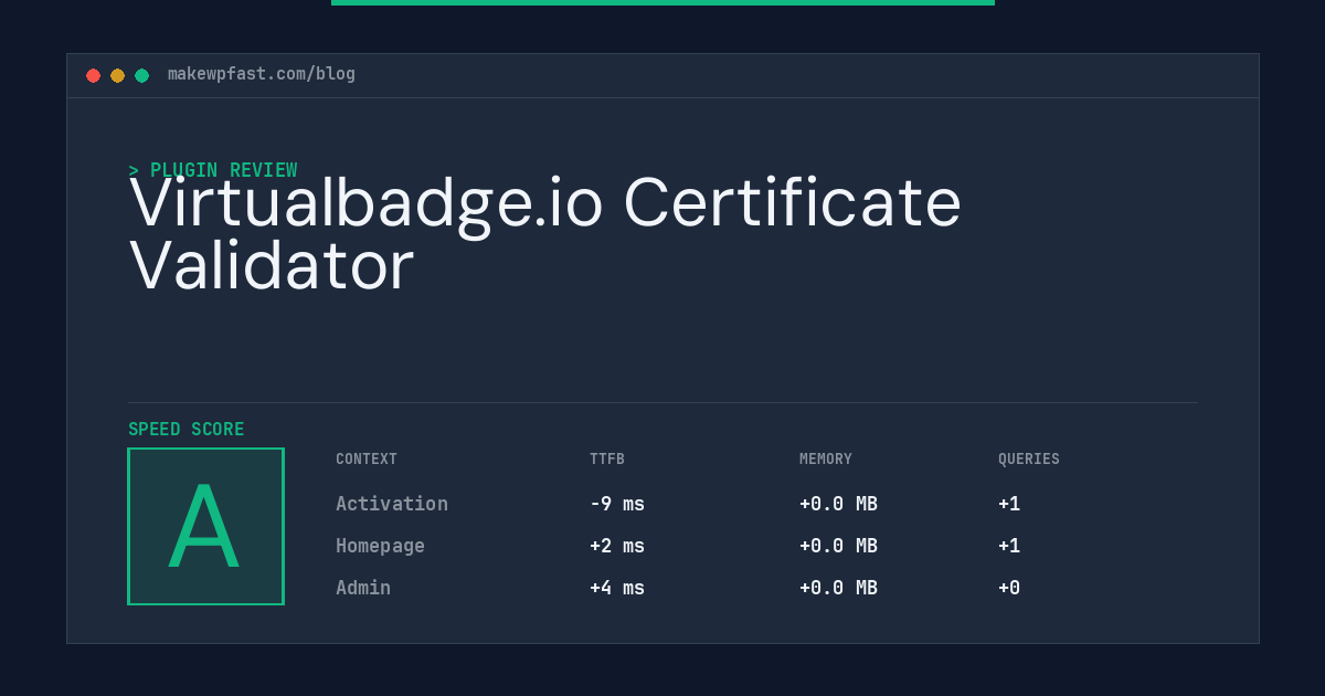 Virtualbadge.io Certificate Validator - MakeWPFast