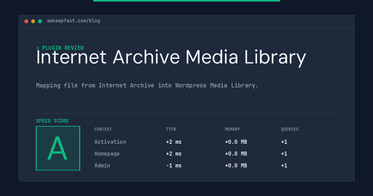 Internet Archive Media Library - MakeWPFast