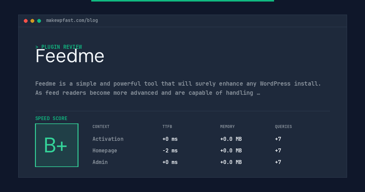 Feedme - MakeWPFast