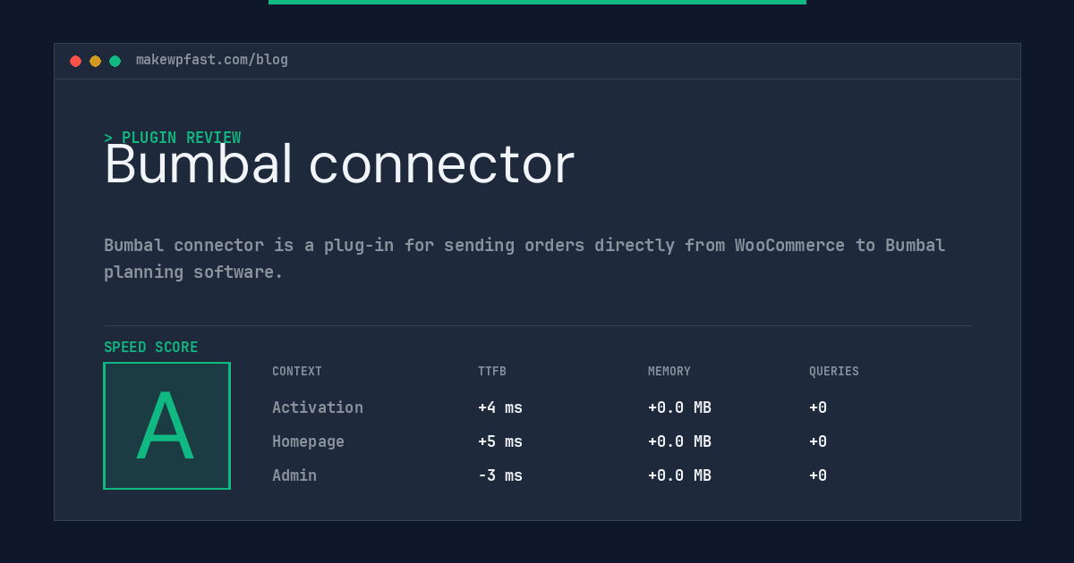 Bumbal connector - MakeWPFast
