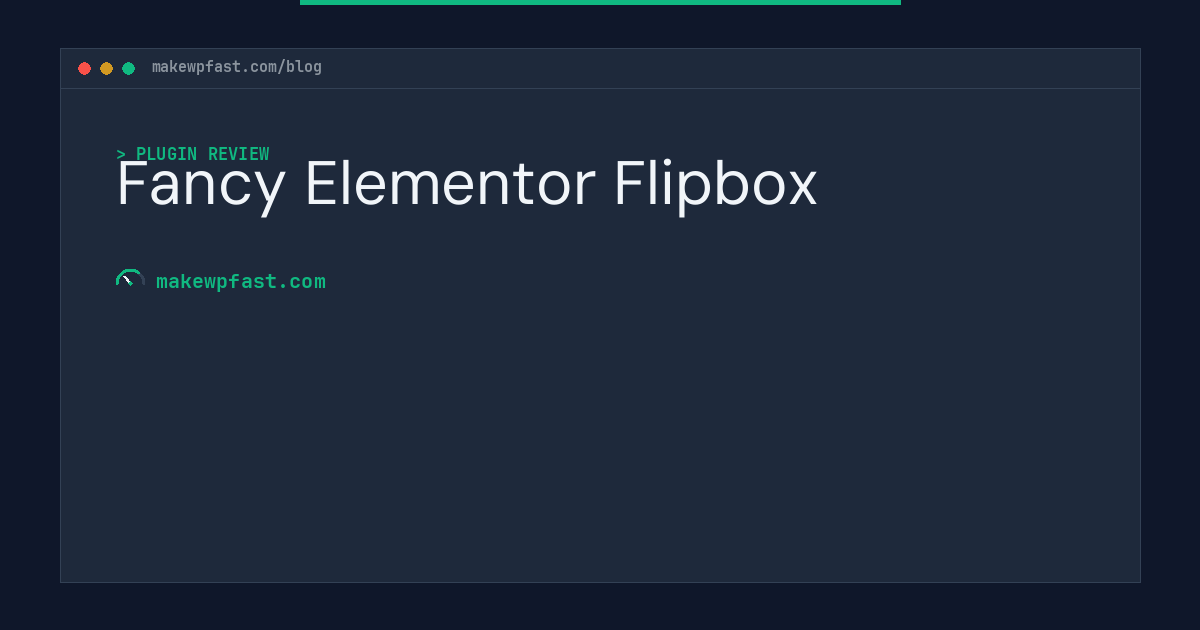 Fancy Elementor Flipbox - MakeWPFast