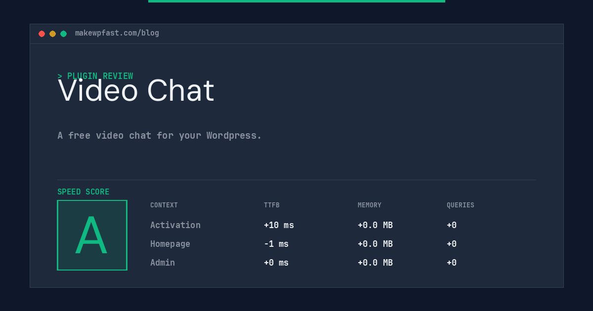 Video Chat - MakeWPFast