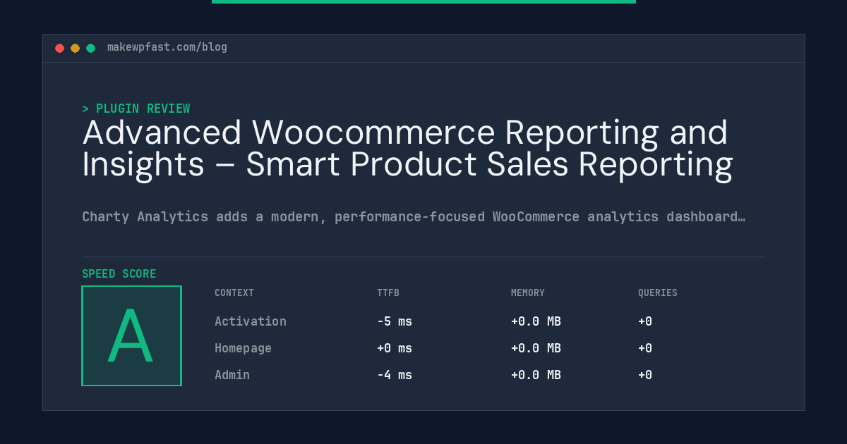 Advanced Woocommerce Reporting and Insights – Smart Product Sales Reporting - MakeWPFast