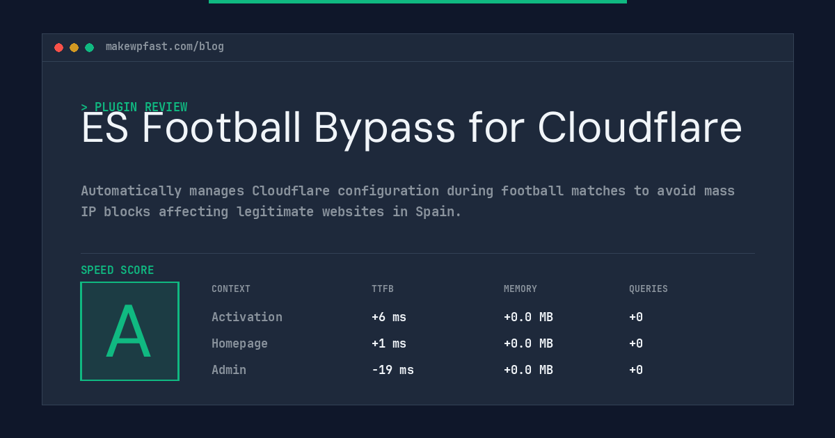 ES Football Bypass for Cloudflare - MakeWPFast