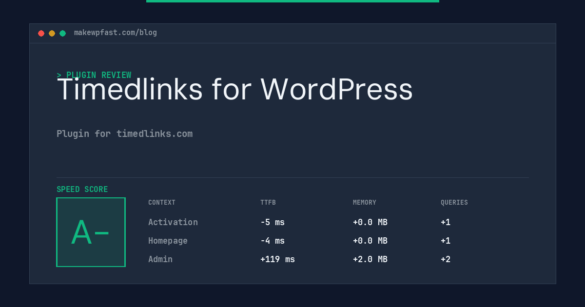 Timedlinks for WordPress - MakeWPFast