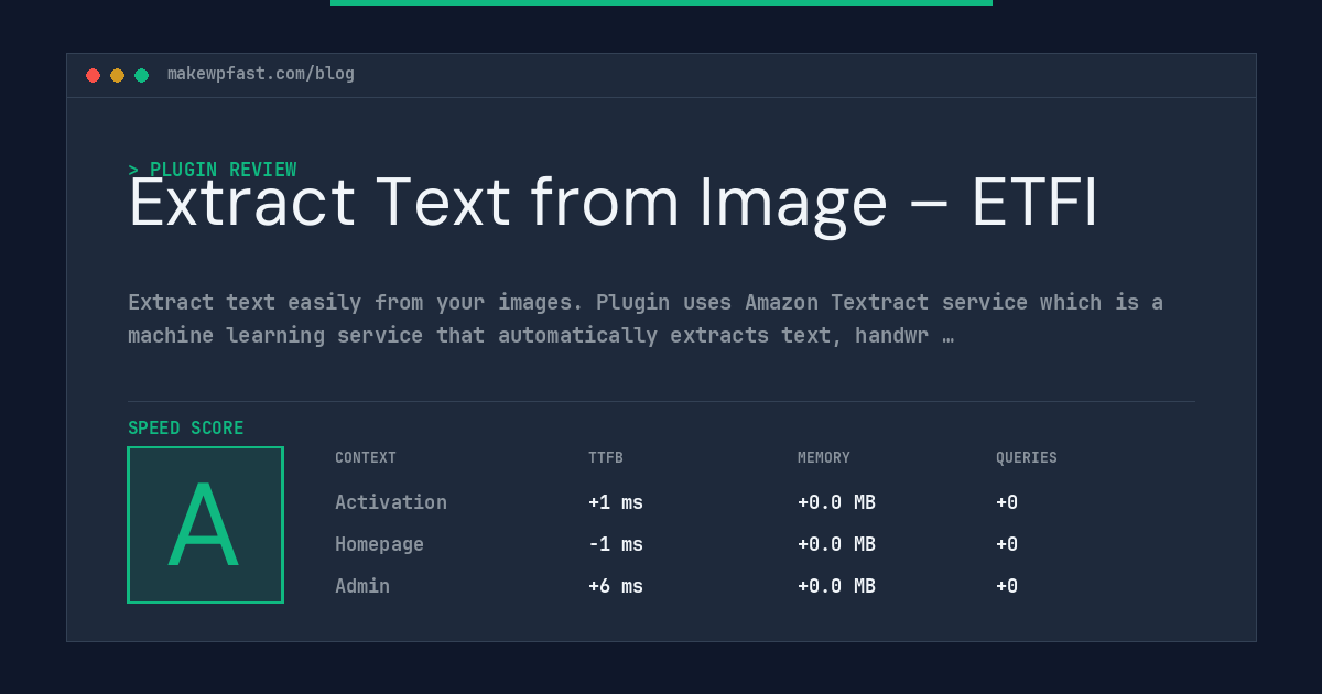 Extract Text from Image – ETFI - MakeWPFast