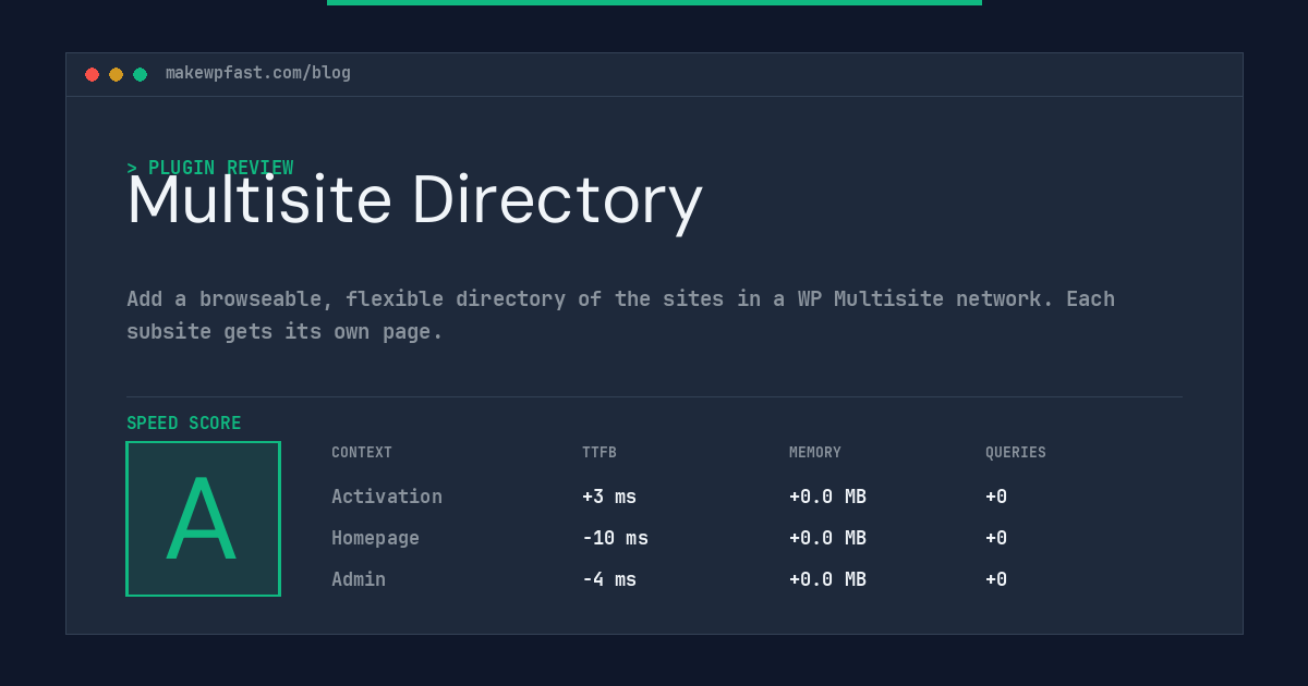 Multisite Directory - MakeWPFast