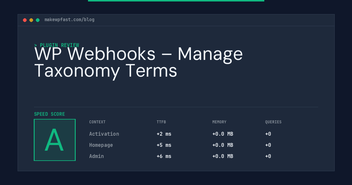 WP Webhooks – Manage Taxonomy Terms - MakeWPFast