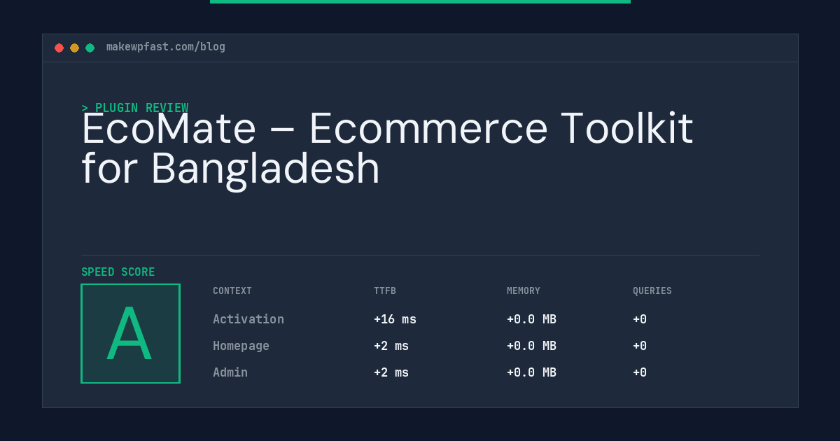 EcoMate – Ecommerce Toolkit for Bangladesh - MakeWPFast