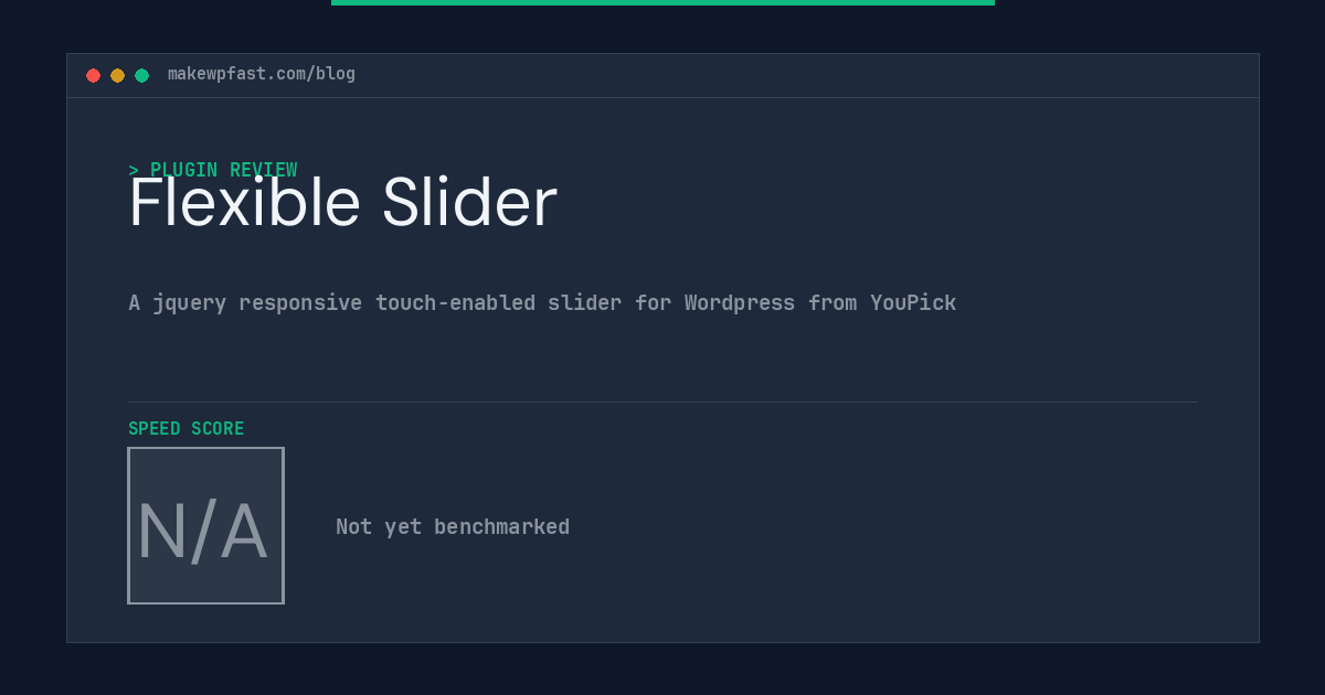 Flexible Slider - MakeWPFast