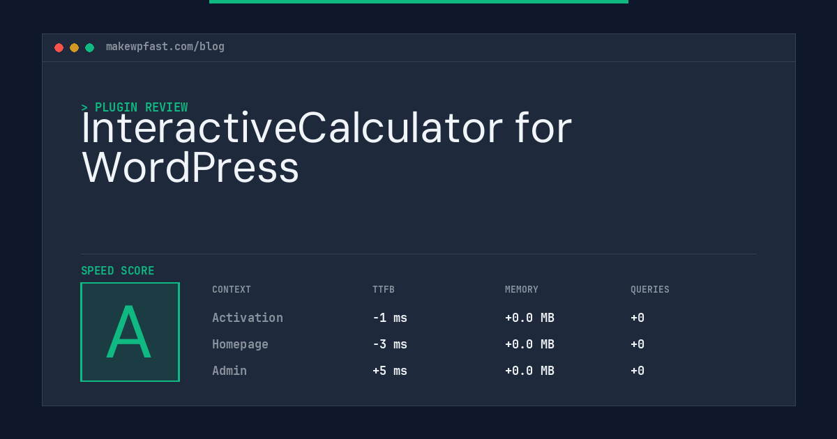 InteractiveCalculator for WordPress - MakeWPFast