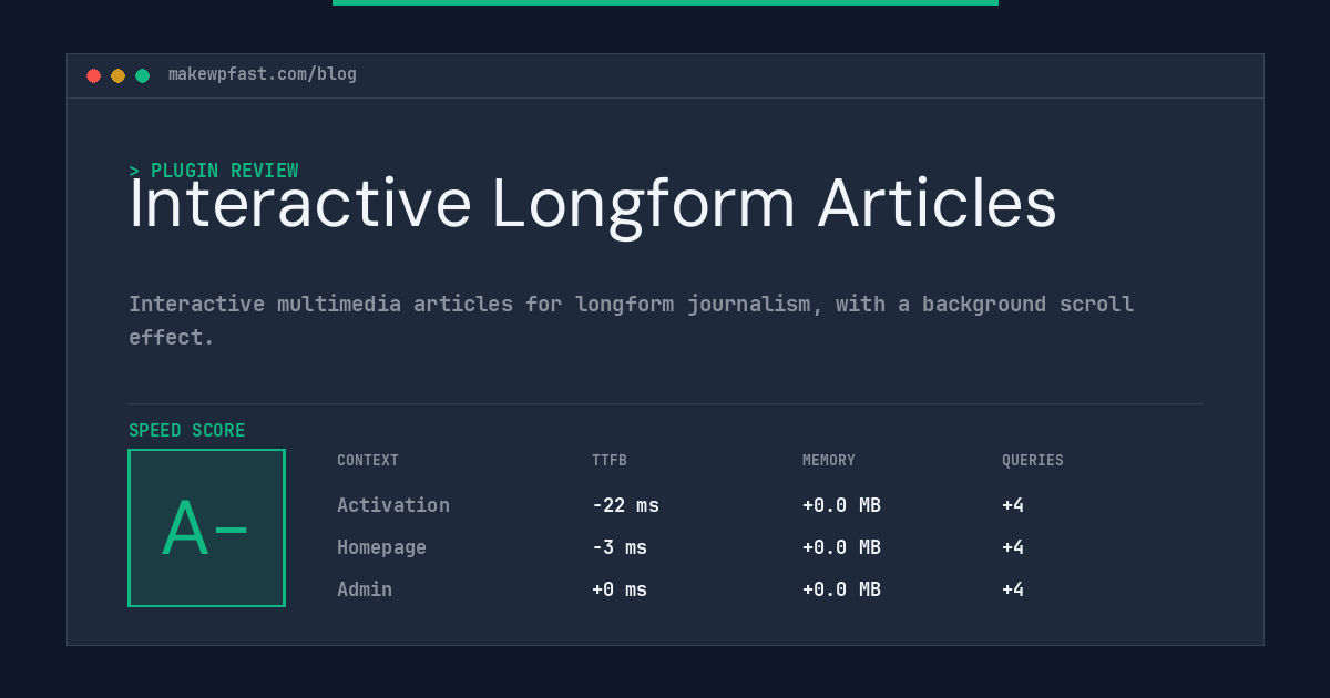 Interactive Longform Articles - MakeWPFast