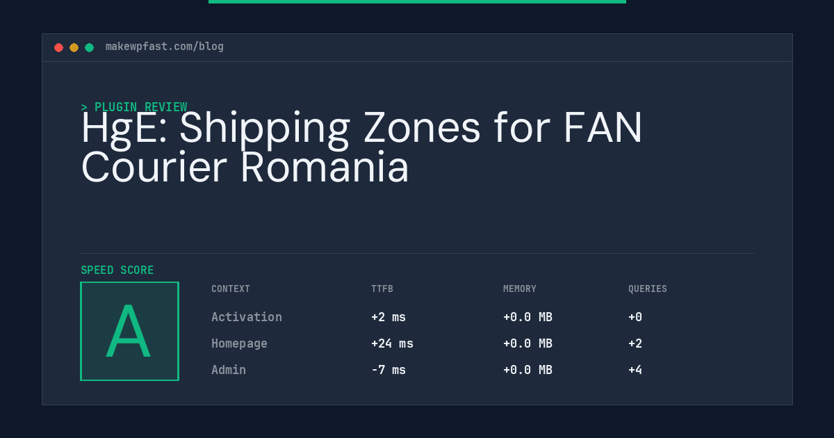 HgE: Shipping Zones for FAN Courier Romania - MakeWPFast