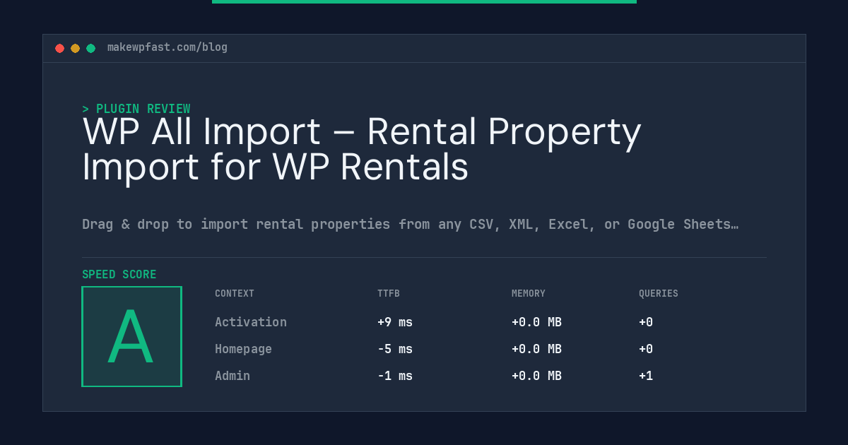 WP All Import – Rental Property Import for WP Rentals - MakeWPFast
