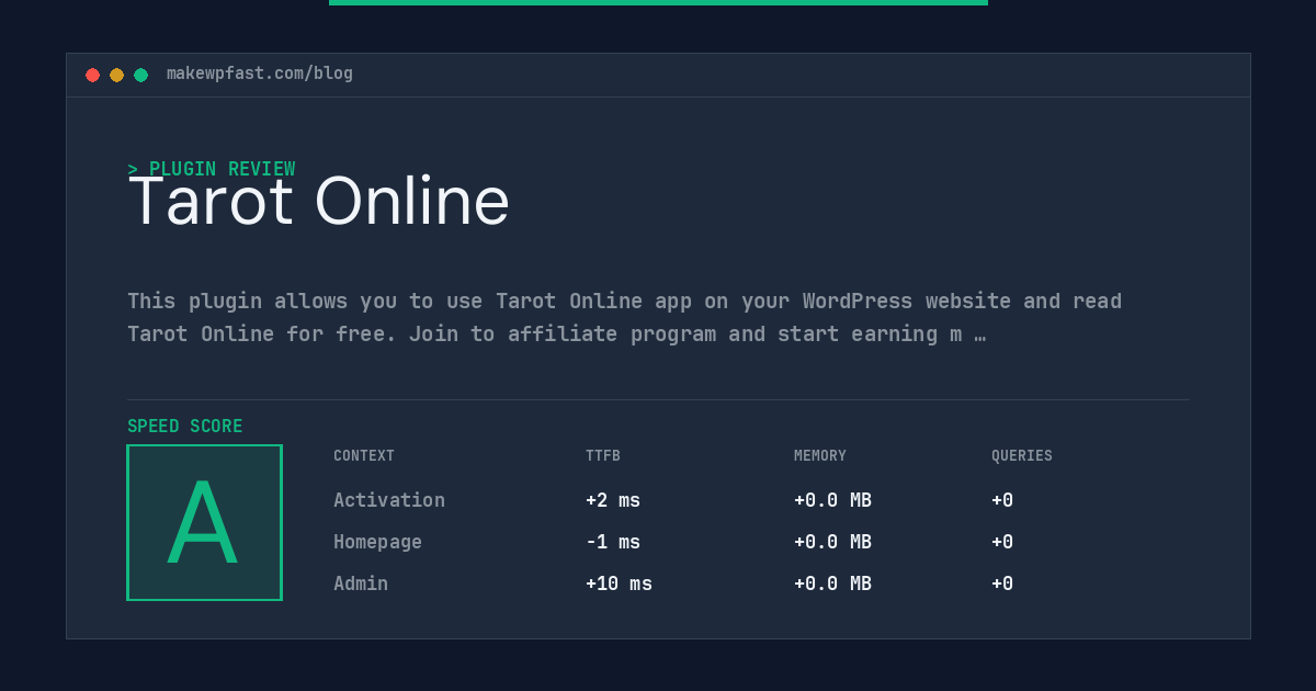 Tarot Online - MakeWPFast