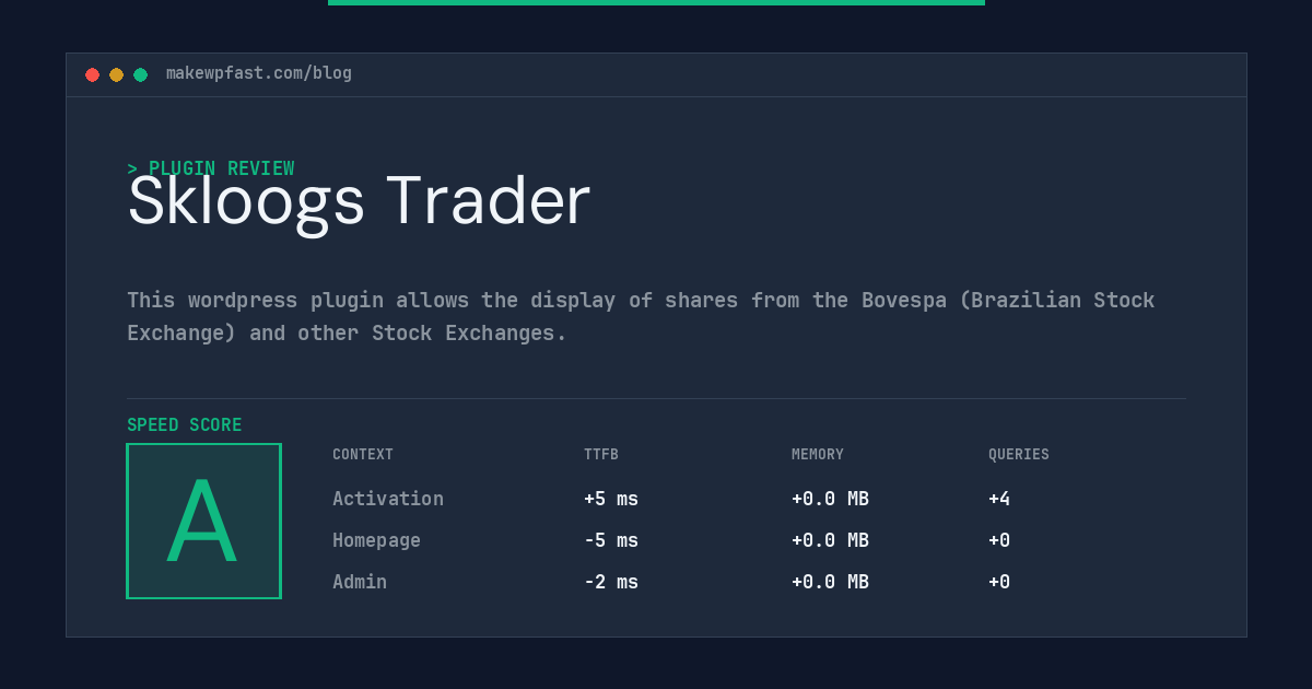 Skloogs Trader - MakeWPFast
