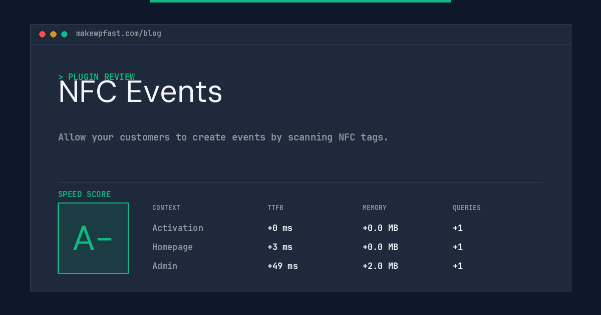 NFC Events - MakeWPFast