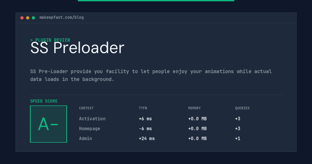 SS Preloader - MakeWPFast
