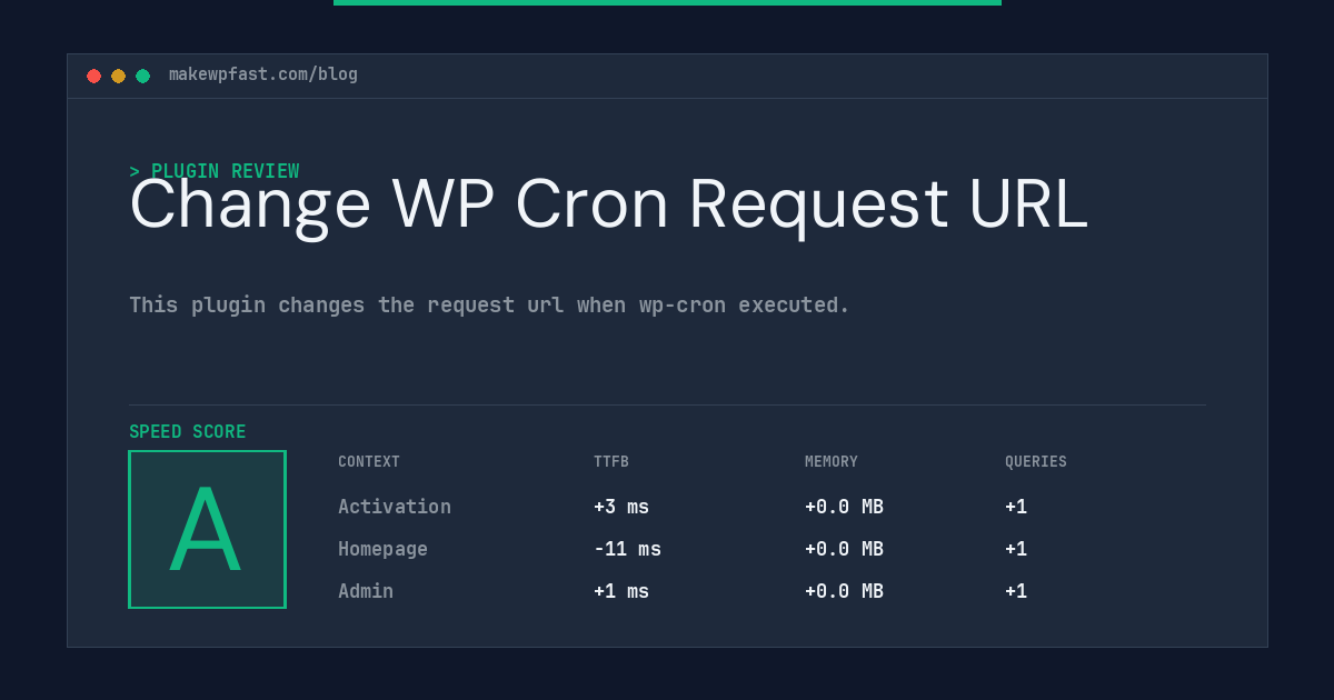 Change WP Cron Request URL - MakeWPFast