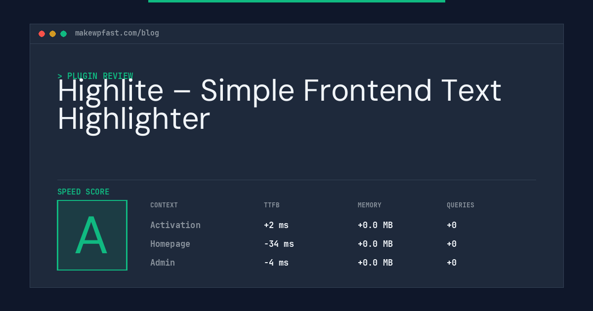Highlite – Simple Frontend Text Highlighter - MakeWPFast