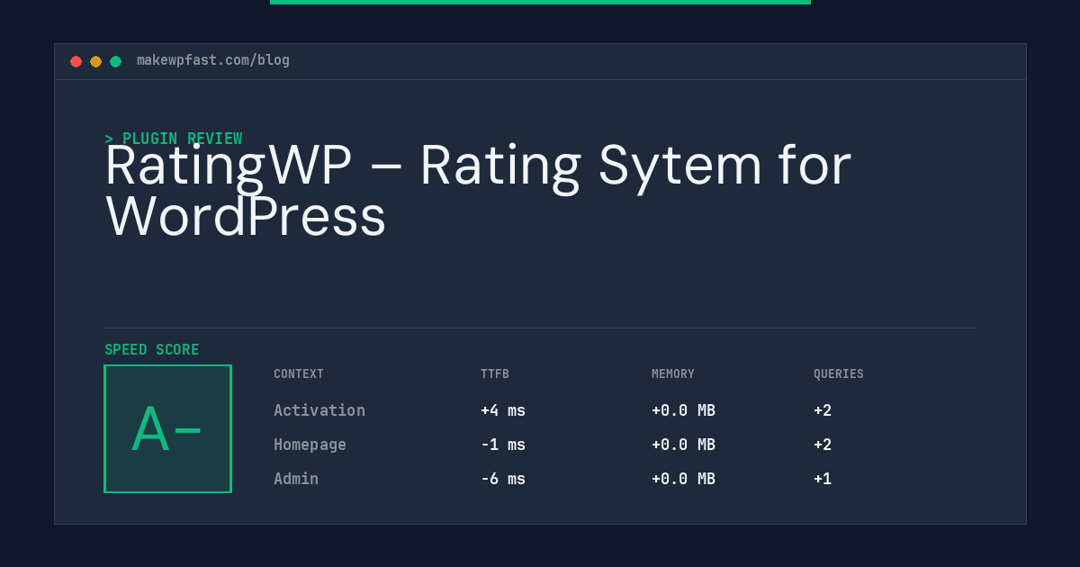 RatingWP – Rating Sytem for WordPress - MakeWPFast
