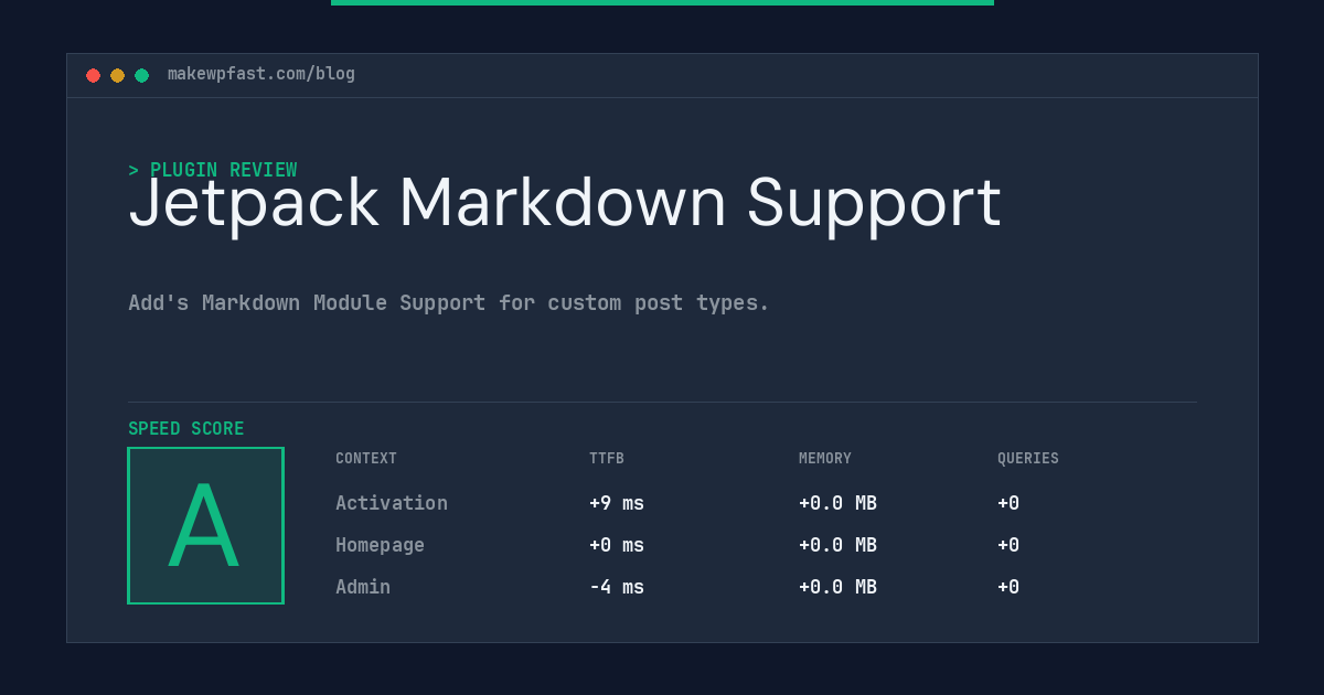 Jetpack Markdown Support - MakeWPFast