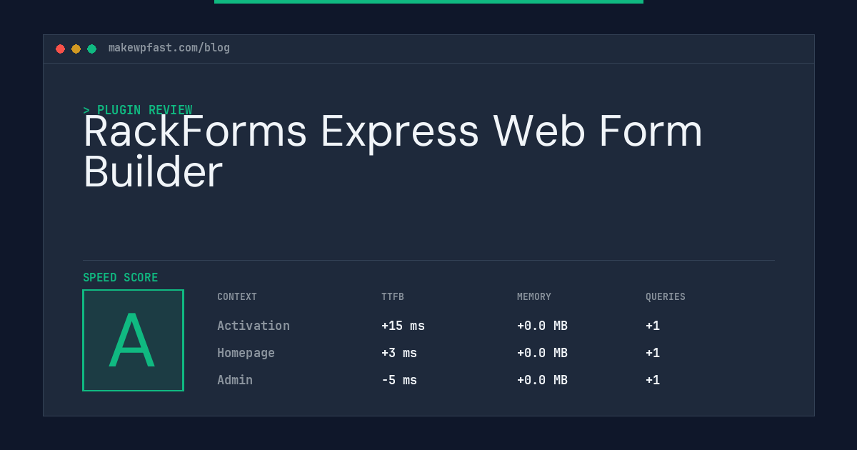 RackForms Express Web Form Builder - MakeWPFast