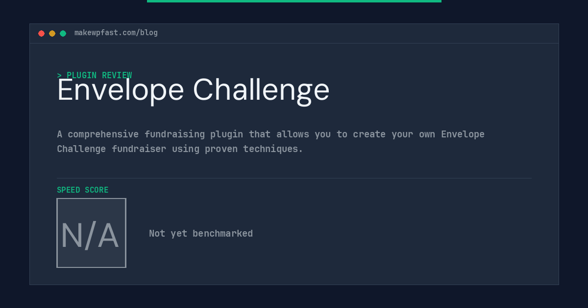 Envelope Challenge - MakeWPFast
