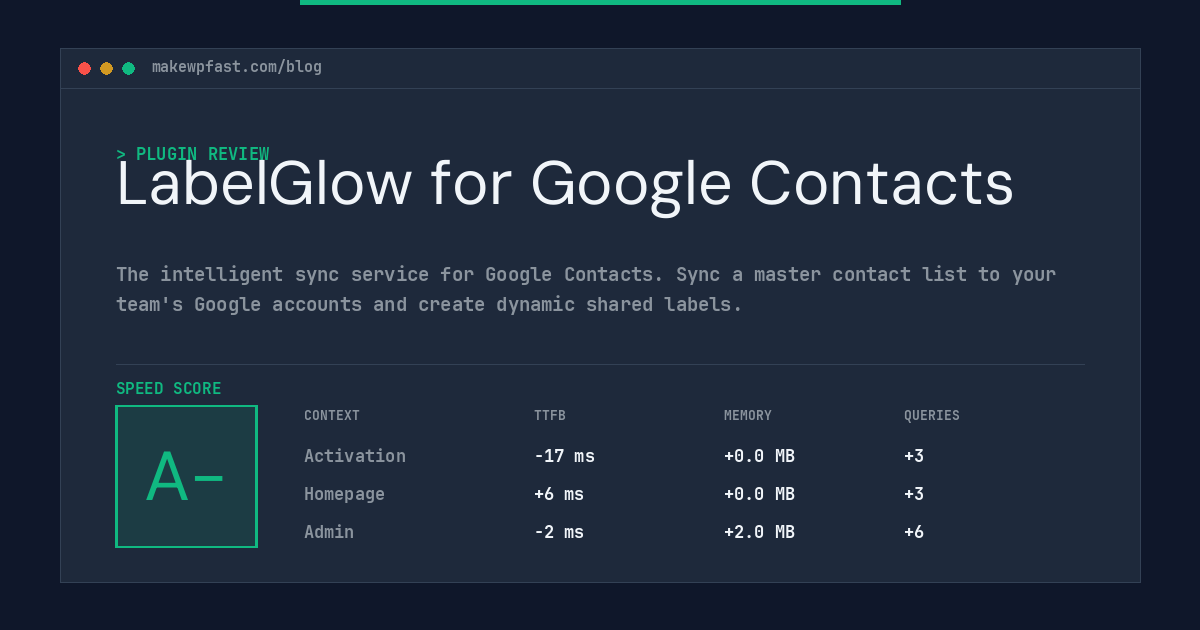 LabelGlow for Google Contacts - MakeWPFast