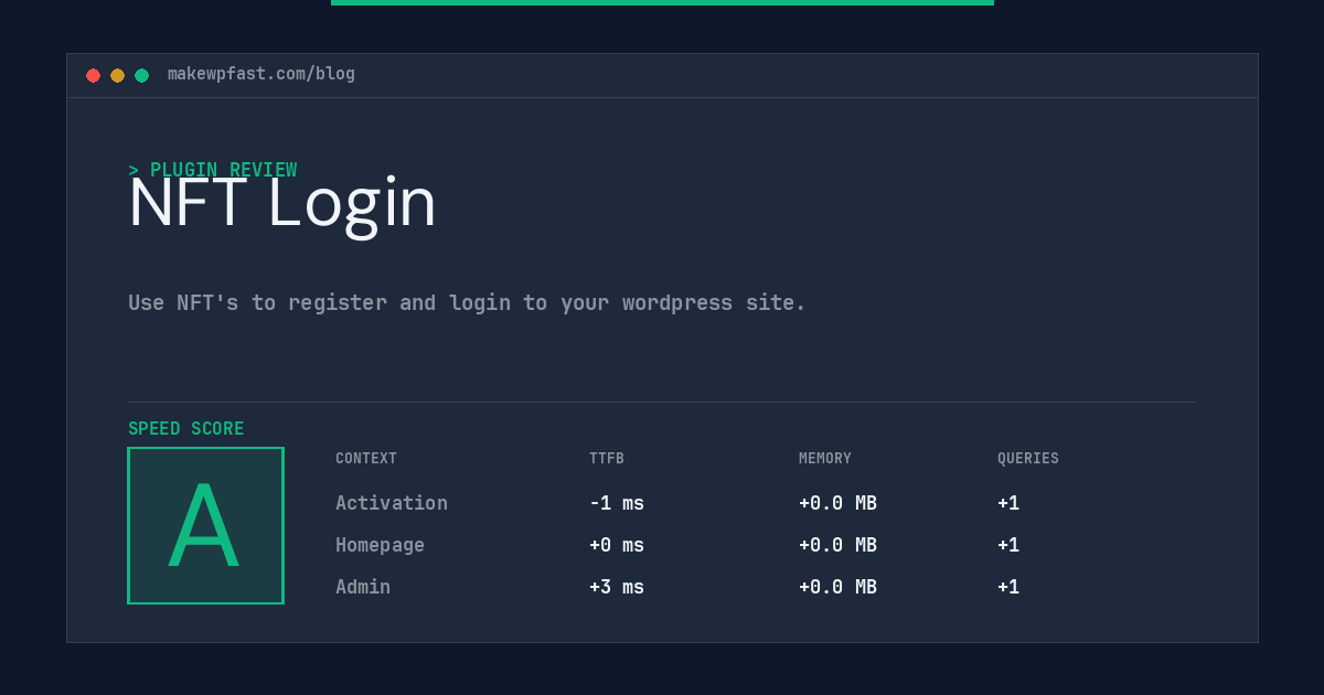 NFT Login - MakeWPFast