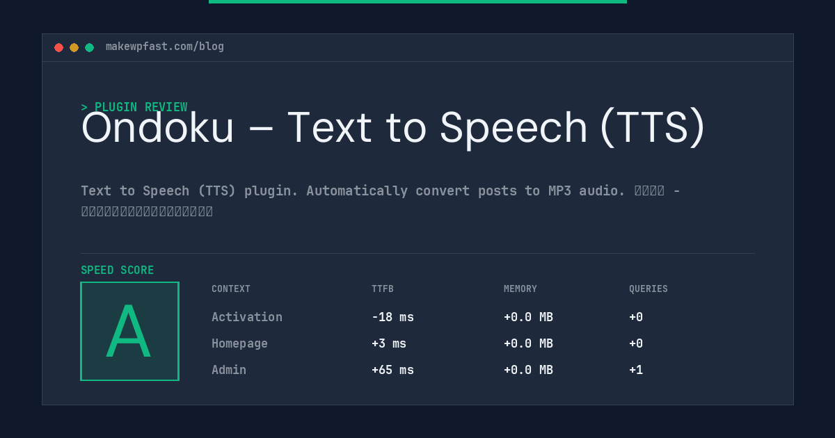Ondoku – Text to Speech (TTS) - MakeWPFast