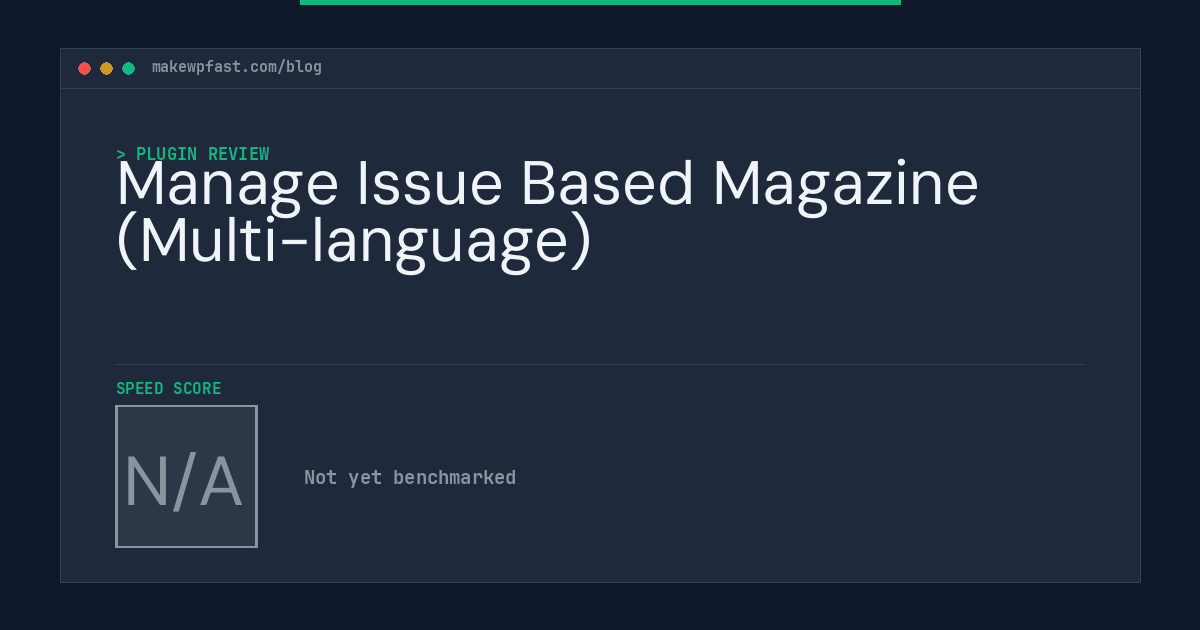 Manage Issue Based Magazine (Multi-language) - MakeWPFast